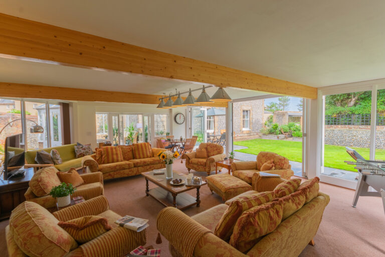 The huge Garden Room at North Cottage Cromer