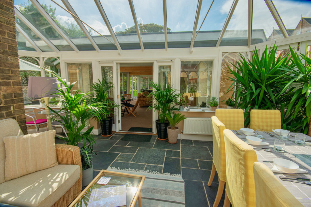 The Conservatory at North Cottage Cromer leads into the Garden Room