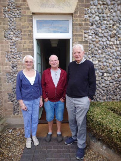 Jerry welcomes guests to North Cottage Cromer celebrating a very special Diamond Wedding Anniversary.