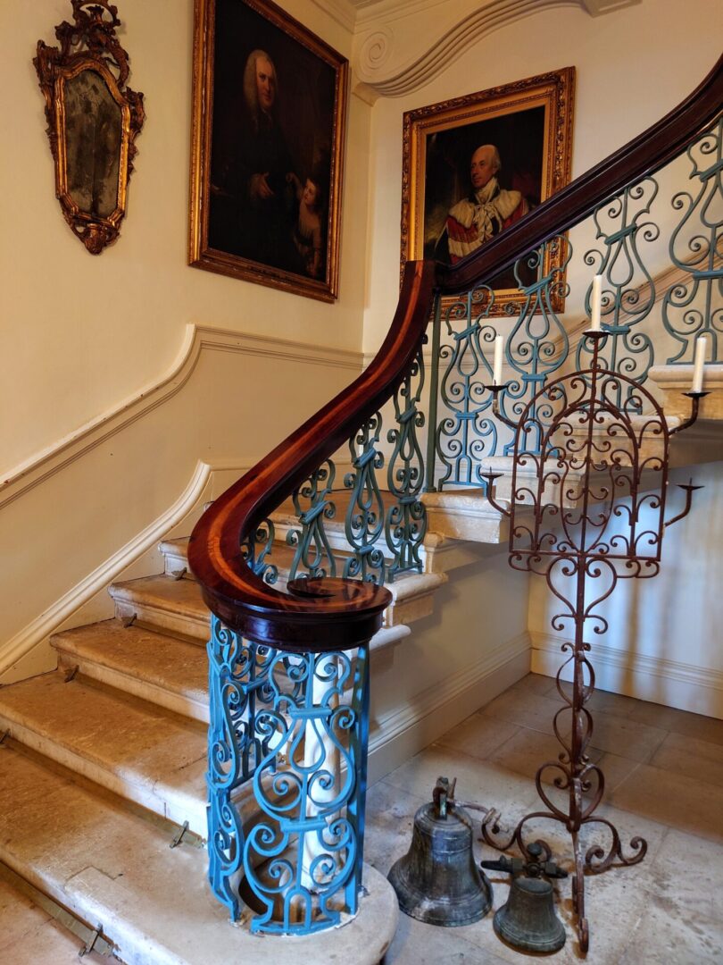 Wonderful iron ballustrade at Wolterton.