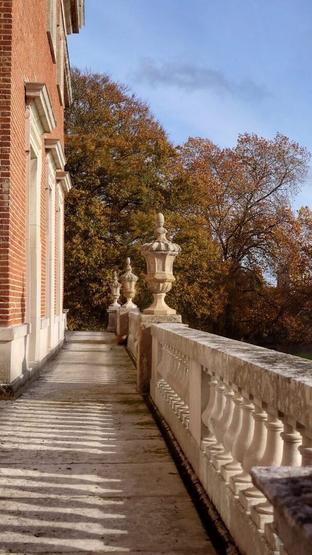 The balcony at Wolterton - apparently larger than the more famous balcony at Buckingham Palace.
