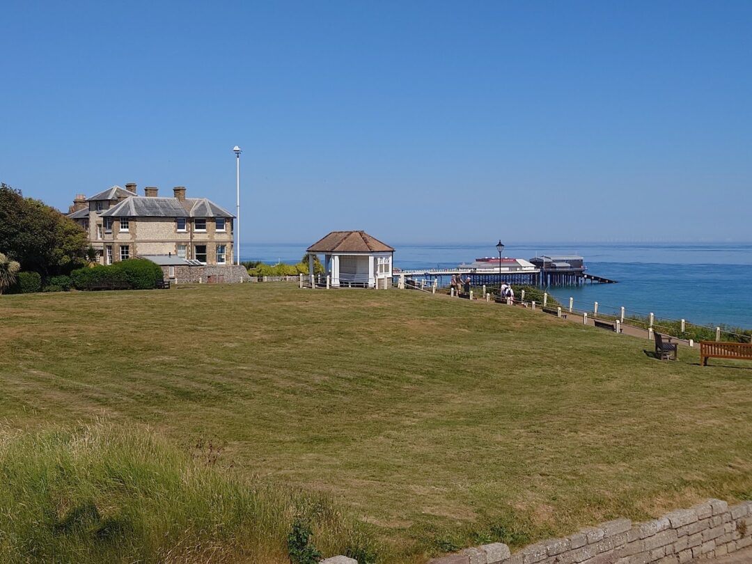 View from today's North Lodge Park towards the sea and Cromer Pier